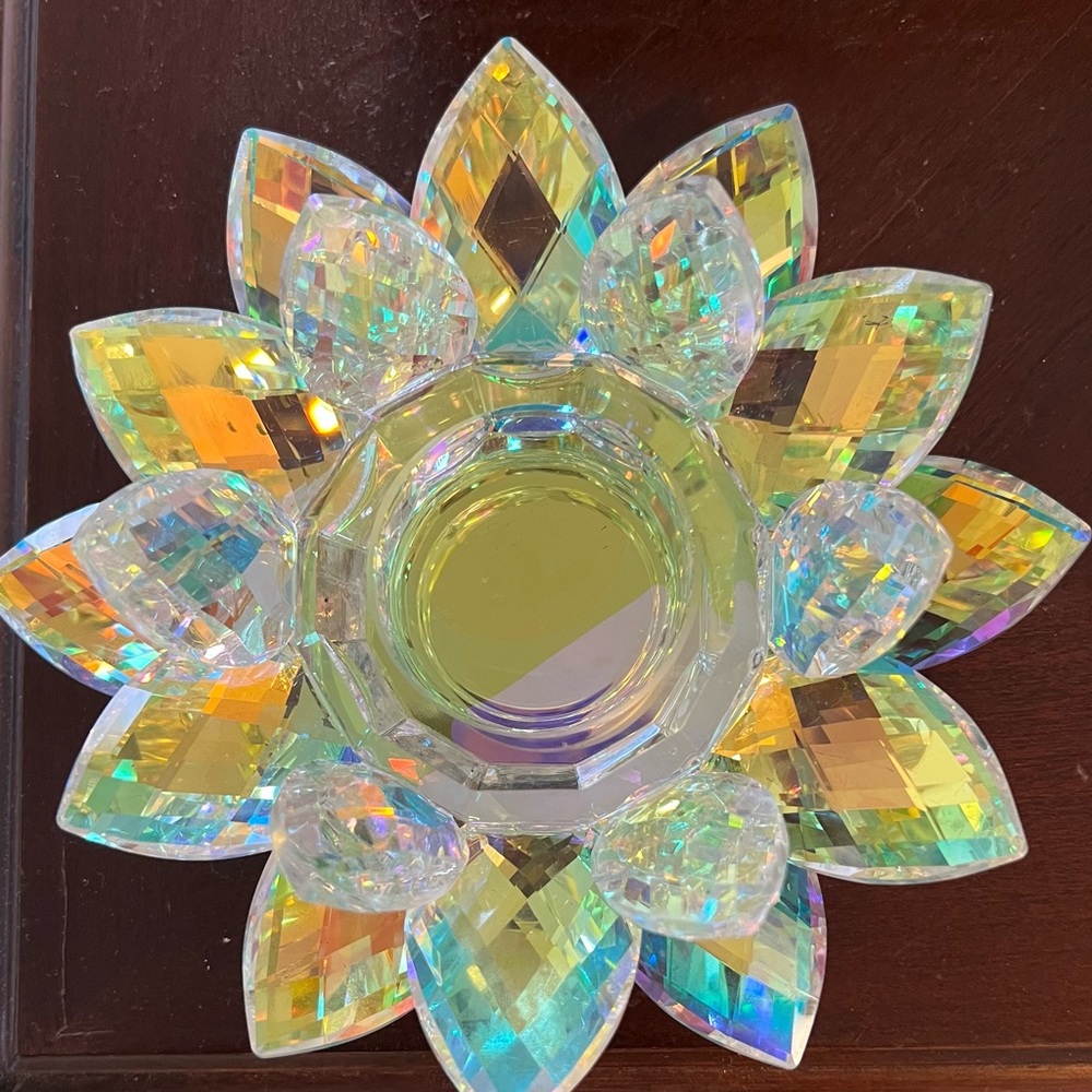 Crystal Lotus Flower Home Accent